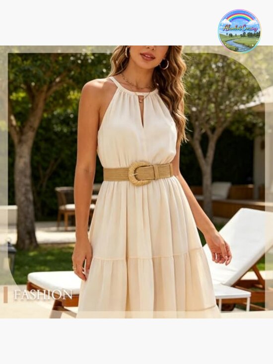 Straw Woven Elastic Belt for Women Stretchy Boho Waist Belt Rattan Raffia main image 6